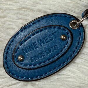 Vintage Nine West Teal 'Nine West Since 1978' Faux Leather Handbag Purse Charm